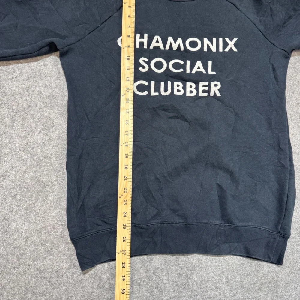 AS Colour Chamonix Social Clubber Sweatshirt Mens Large Black Raglan Crewneck